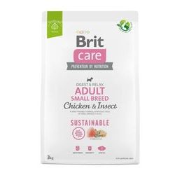 Termin ważności 23.9. 2026: Brit Care Dog Sustainable Adult Small Breed Chicken & Insect 3 kg