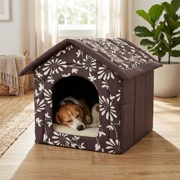 Domeček pro psa Reedog Brown Flower