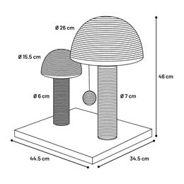 Scratching post for cats hemisphere Flamingo Natural