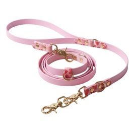 Reedog adjustable multi-way leash Pink Hearts BioThane 3 m