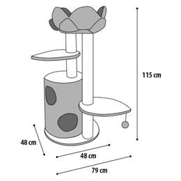 Flamingo Kratzbaum Light beige & Light grey
