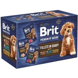 Brit Premium Dog Multipack Frischebeutel Fillets in Gravy 12x 85 g