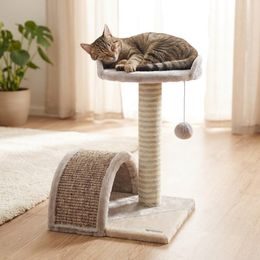 Árbol / rascador para gatos, azul y blanco, 154 cm