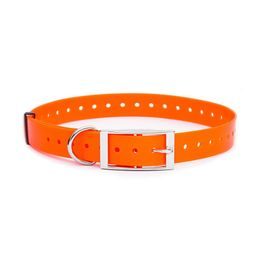 Dogtrace Plastic collar orange with D-ring , 2,5 x 70 cm