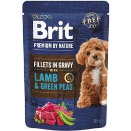Brit Premium Dog pliculeț Fillets in Gravy Lamb & Green Peas 85 g