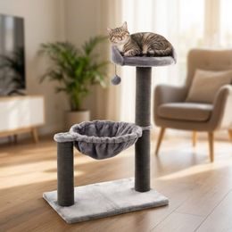 Árbol / rascador para gatos, azul y blanco, 154 cm