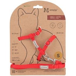 Amiplay Kšíry pro kočku s vodítkem Samba Červené