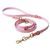 Reedog adjustable multi-way leash Pink Hearts BioThane 3 m