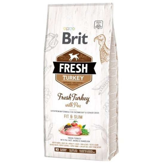 Caducidad 23.7. 2026: Brit Fresh Turkey & Pea Adult Fit & Slim 12 kg