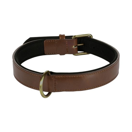 Leather collar Flamingo Lyabo brown