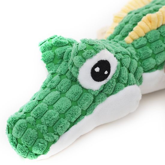 Crocodile Reedog, plush squeaky toy with knots, 41 cm