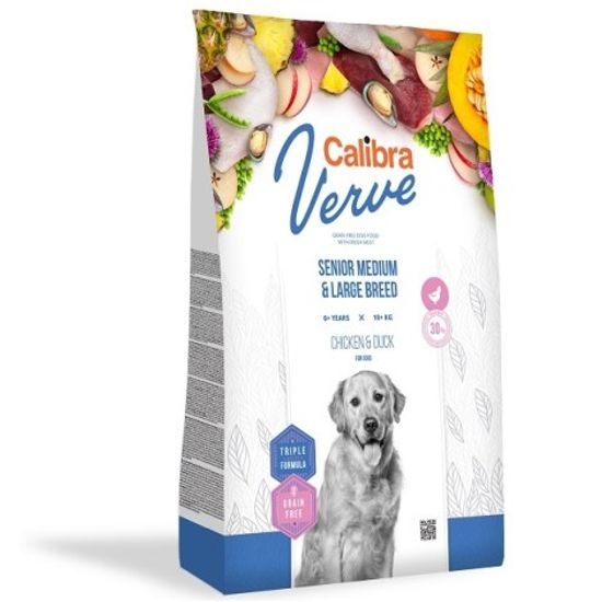 Termin ważności 14.9. 2026: Calibra Dog Verve GF Senior Medium & Large Chicken & Duck 2 kg
