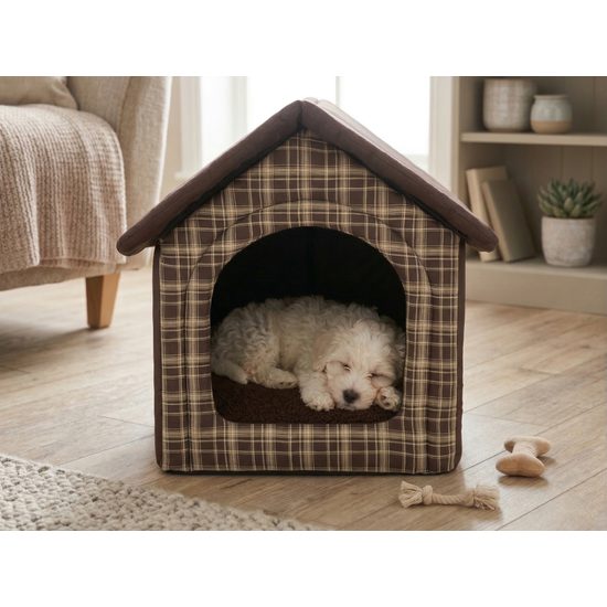 Domeček pro psa Reedog Brown Strips