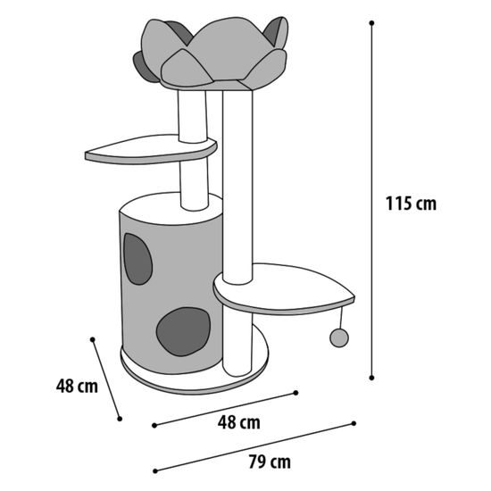 Árbol rascador Flamingo Lotus Brown