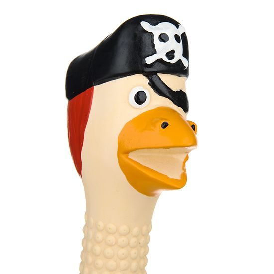 Reedog Duck Pirate, latex sípoló játék, 23 cm