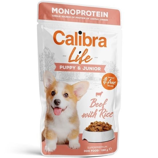 Calibra Dog Life Pouch Puppy & Junior Beef 150 g
