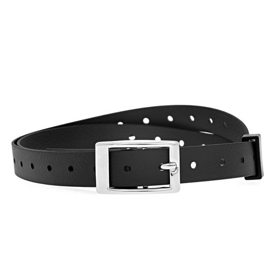 Black plastic collar, 15 mm x 70 cm