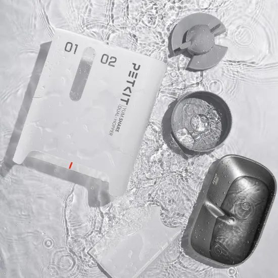 Dual-Hopper-Spender für Katzen und kleine Hunde mit Kamera, 5 l