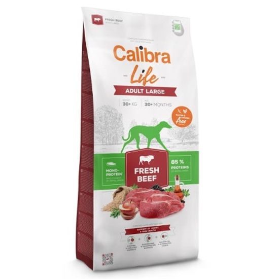 Expirace 9.8. 2026: Calibra Dog Life Adult Large Fresh Beef 12 kg