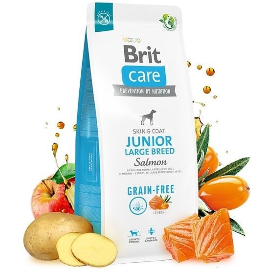 Brit Care Dog Grain-free Junior Large Breed Salmon 12 kg