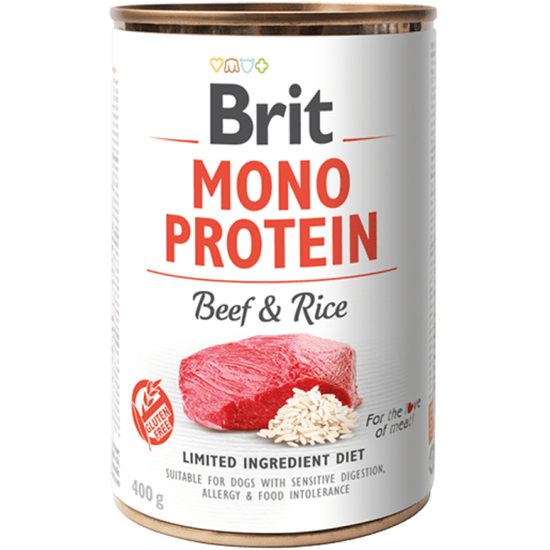 Brit lata Mono Protein Ternera & Arroz Integral 400 g