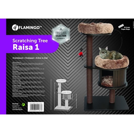 Flamingo Škrabací strom Raisa 1 Brown & Grey