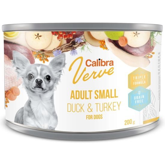 Calibra Dog Verve Dose GF Adult Small Duck & Turkey 200 g