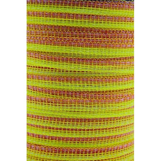 Electric fence cord, 10 mm diameter, yellow-orange