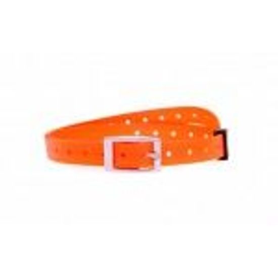 Orange plastic collar, 15 mm x 70 cm