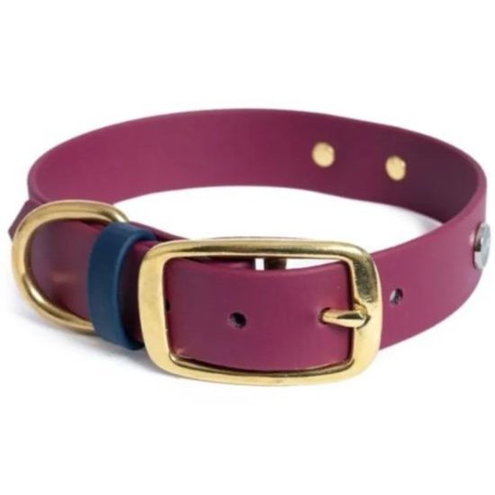 Halsband Bura Bordeaux-Marineblau