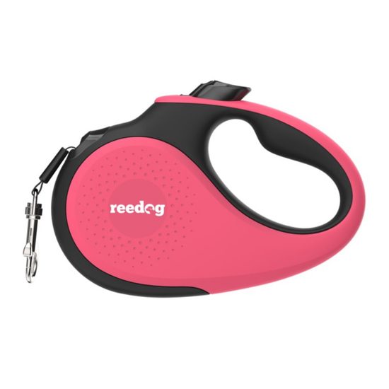 Reedog Senza Premium retractable dog leash L 50kg / 5m tape / pink