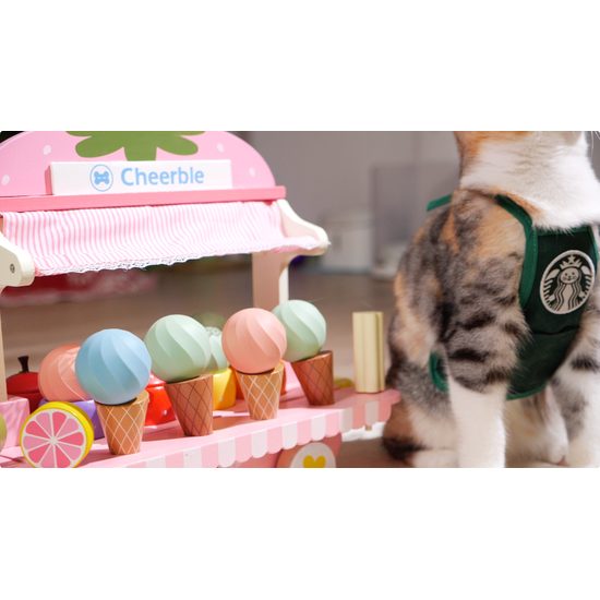 Cheerble Ice Cream moving cat toy