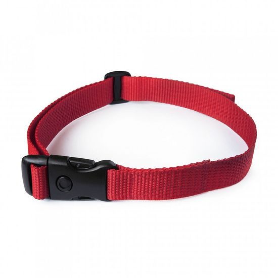 Woven collar, red, 25 mm x 75 cm