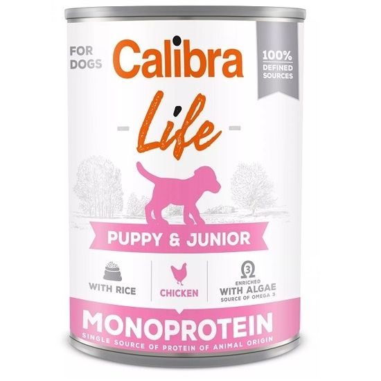 Calibra Dog Life Dose Puppy & Junior Chicken with Rice 400 g