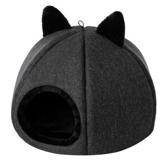 Reedog Kitty Head Black Iglu für Katzen