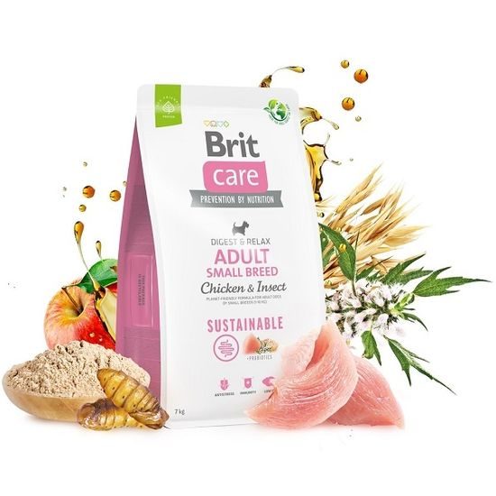 Brit Care Dog Sustainable Adult Small Breed Chicken & Insect 7 kg