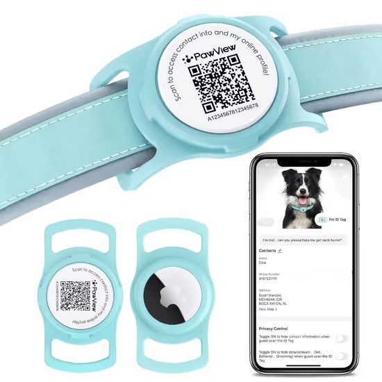 PawView chytrá známka pro psy s držákem na Airtag