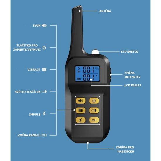 Patpet T720 elektromos kiképző nyakörv