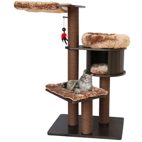 Flamingo Škrabací strom Raisa 2 Brown & Grey