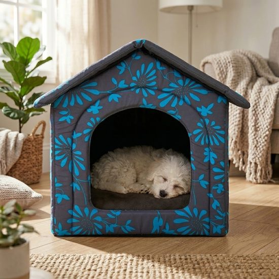 Domeček pro psa Reedog Grey Flower