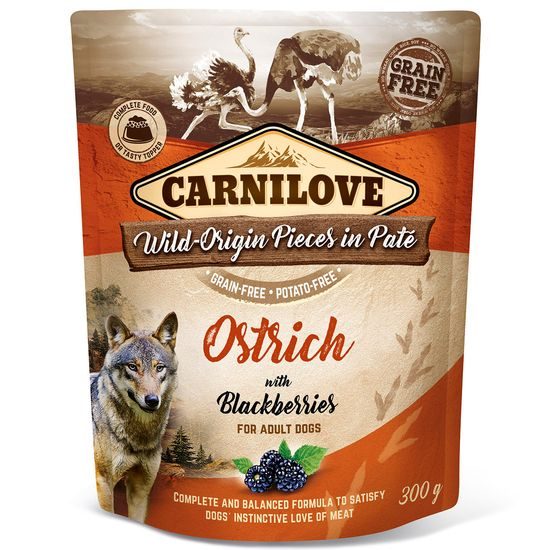Carnilove Pouch para Perros Paté de Avestruz con Moras 300 g