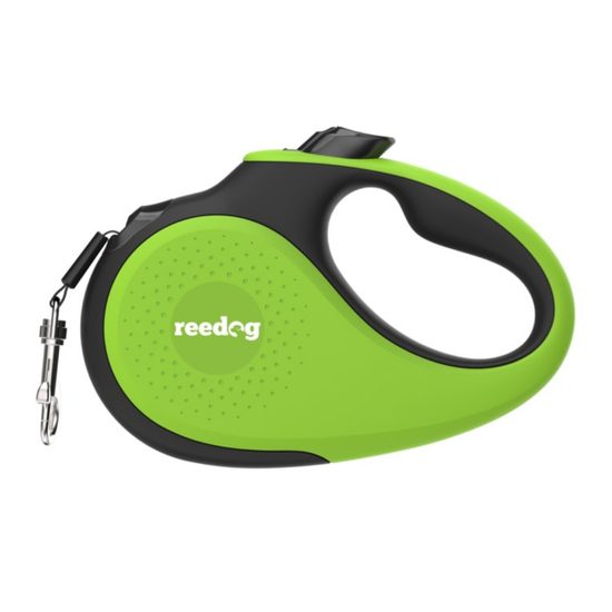 Reedog Senza Premium retractable dog leash S 15kg / 5m tape / green