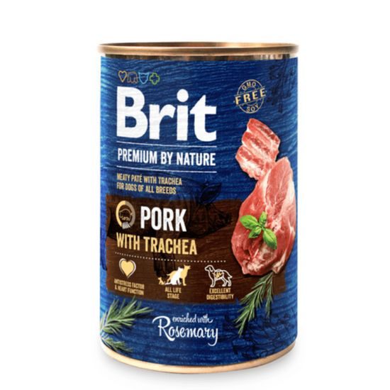 Brit lata Premium by Nature Cerdo y Tráquea 400 g