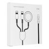 Kabel Typ C 3v1 pro iPhone Lightning 8-pin + iPhone Lightning 8-pin + iWatch 3W 1A bílý