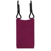 Taštička přes rameno s kapsou FIXED Verona s černou šňůrkou pro mobilní telefony do 7", vínová
