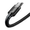 Nabíjecí a datový kabel USB / Micro USB 3 m šedo-černý - BASEUS Cafule