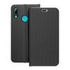 Puzdro / obal pre Huawei P Smart 2019 čierne - kniha LUNA CARBON