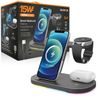 Bezdrátová nabíjecí stanice Aligator Smart Station S 15W, 3v1, černá