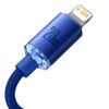 Nabíjecí / datový kabel USB-C - Lightning 20W 1,2m modrý - Baseus CAJY000203 Crystal Shine Series