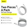Kabel USB typu C, 2,4A , TZCALZJ-02, 1,5m, bílý - Baseus